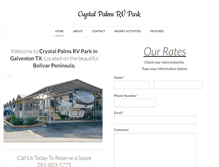 Tablet Screenshot of crystalpalmsrvpark.com